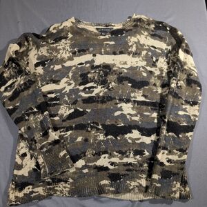 Rock & Republic Woman's Camouflage Crewneck Sweater